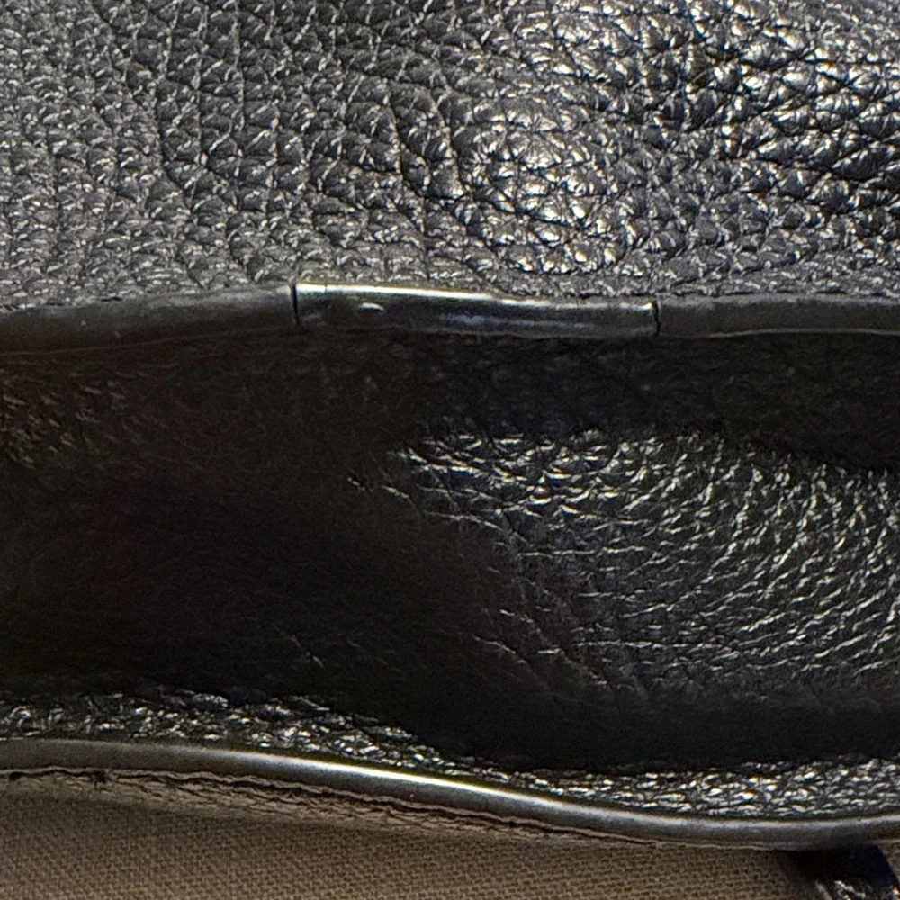 Banana Republic Black Pebbled Leather Hobo Bag